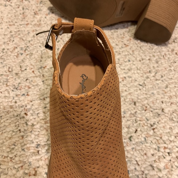 Qupid tan booties with buckle - Picture 7 of 9